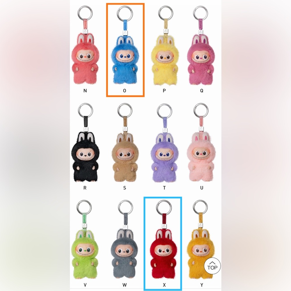 Labubu The Monsters - Pin for Love - X & O (red & blue) Set of 2